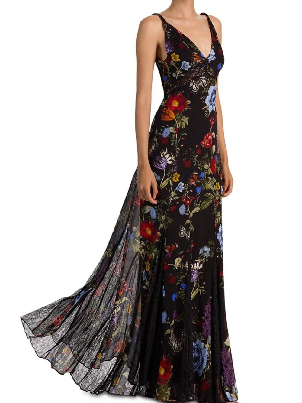Alice and Olivia Nisa Cutaway Twist Strap Evening Gown - Picture 5 of 5